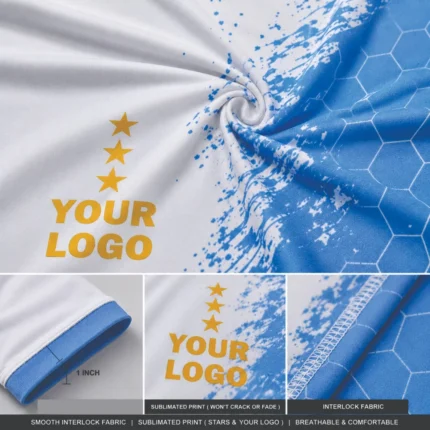 Custom Argentina-Inspired Sublimation Sports T-Shirt