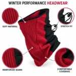 Custom Neck Gaiter with Adjustable Drawcord