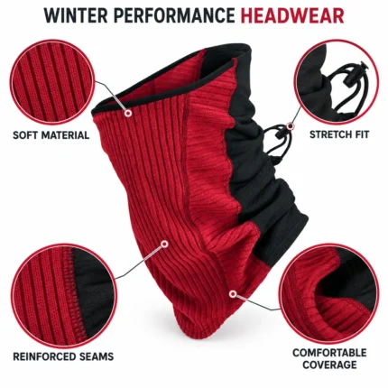 Custom Neck Gaiter with Adjustable Drawcord