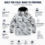 Custom Arctic Camo Snow Jacket