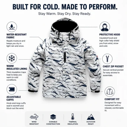 Custom Arctic Camo Snow Jacket
