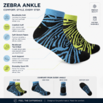 Custom Zebra Print Ankle Socks