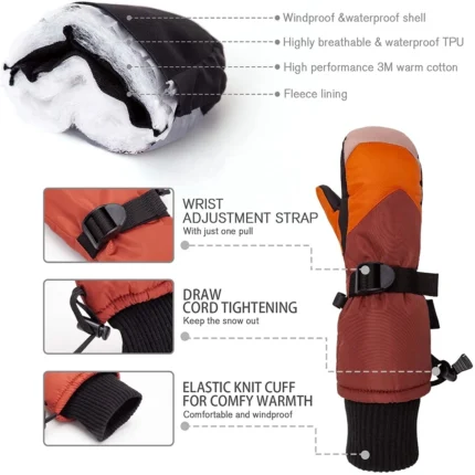Custom Waterproof Thermal Winter Mittens