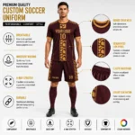 Custom Maroon & Gold Soccer Uniform