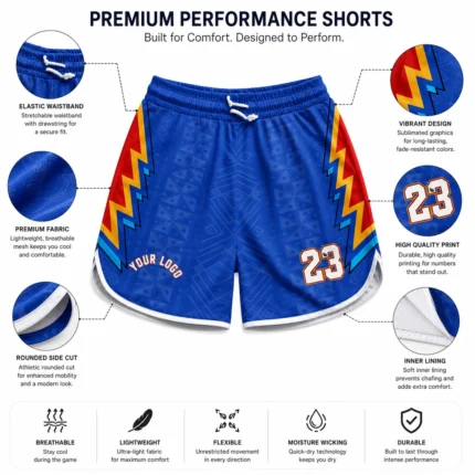 Custom Sublimated Basketball Shorts