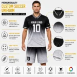 Custom Black & White Soccer Uniform