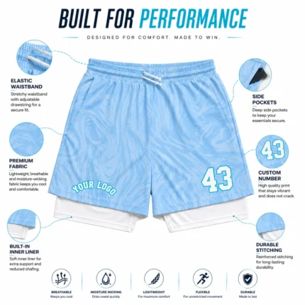 Custom Double-Layer Basketball Shorts