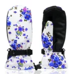 Custom Women Floral Ski Mittens