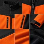 Custom Orange and Black Softshell Jacket