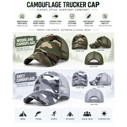 Custom Camouflage Mesh Trucker Cap