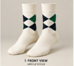 Custom Diamond Argyle Pattern Crew Sock