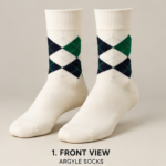 Custom Diamond Argyle Pattern Crew Sock