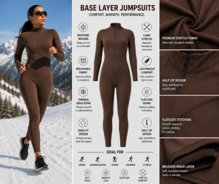 Custom Women Thermal Base Layer Jumpsuit