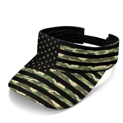 Custom Camo American Flag Sports Visor