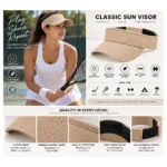 Custom Beige Woven Sports Visor