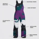 Custom Abstract Ski & Snow Bib