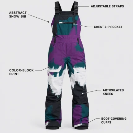 Custom Abstract Ski & Snow Bib