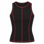 Custom Black Contrast Stitch Tank Top