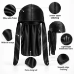Custom Silky Satin Durag Extra Long Tail