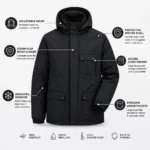 Custom Men Tactical Multi-Pocket Winter Jacket