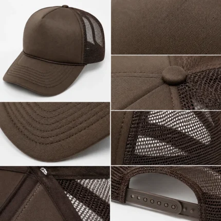 Custom Brown Mesh Trucker Cap
