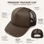 Custom Brown Mesh Trucker Cap