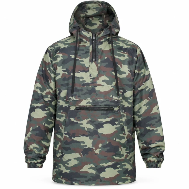 Camo Windbreaker Hoodie