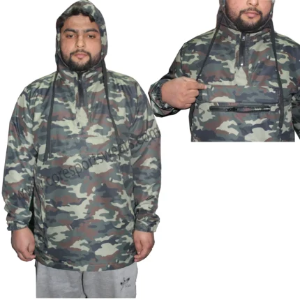 Camo Windbreaker Hoodie