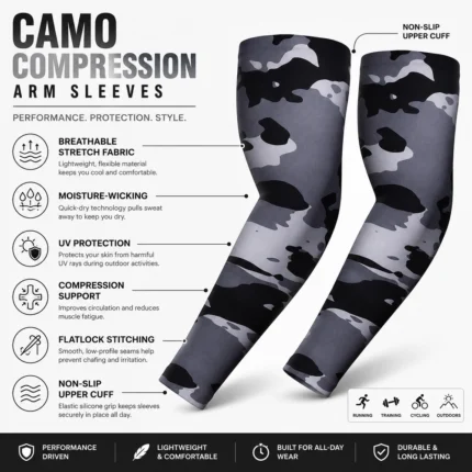 Custom Men Camo Arm Sleeves