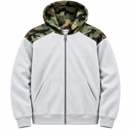 Custom Camo Panel Streetwear Hoodie