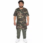 Custom Men Camo Longline T-Shirt Oversized