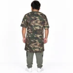 Custom Men Camo Longline T-Shirt Oversized