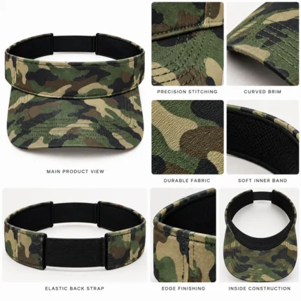 Custom Camo Sports Visor Cap