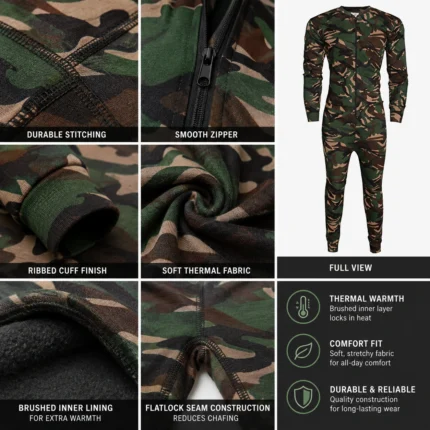 Men Camouflage Base Layer Jumpsuit