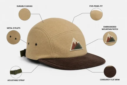 Custom Mountain Patch 5-Panel Cap