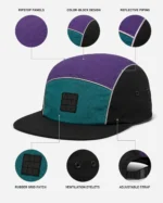 Custom Color-Block 5-Panel Fashion Cap