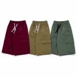Men Army Green Utility Cargo Shorts