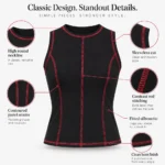 Custom Black Contrast Stitch Tank Top