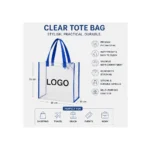 Custom Clear PVC Shopping Tote Bag