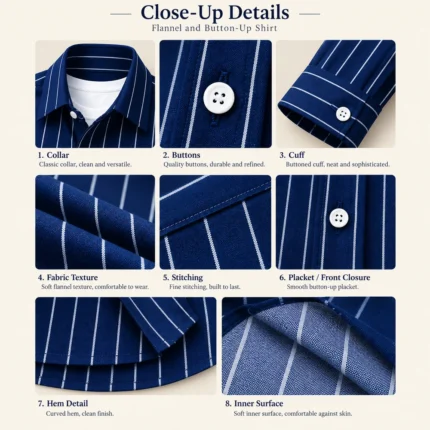 Custom Casual Pinstripe Button-Up Shirt