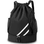 Custom Black Backpack Mesh Side Pockets