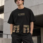 Oversized Camouflage Pockets Streetwear Tee