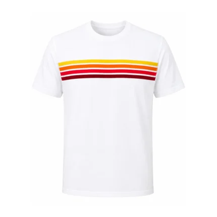 Cotton T-Shirt with Front Stripe Stitched