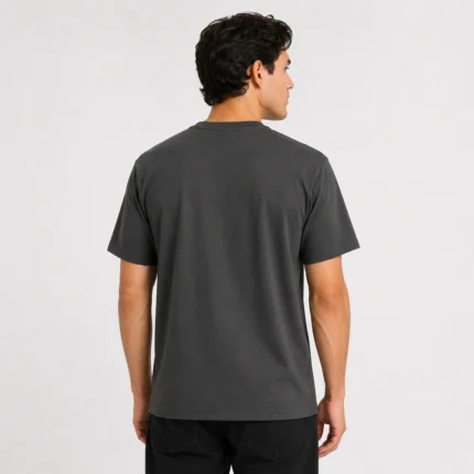 Custom Basic Dark Grey Single Jersey T-Shirt