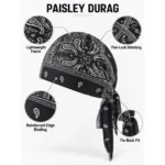 Cutom Paisley Tie-Back Durag