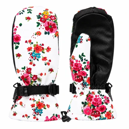 Custom Women Floral Ski Mittens