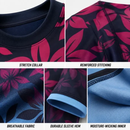 Custom Floral Rugby Jersey