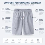 Custom Grey Performance Soccer Short