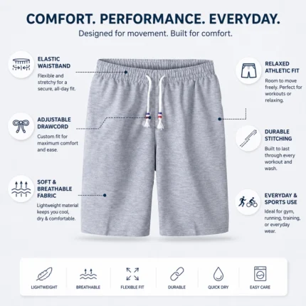 Custom Grey Performance Soccer Short