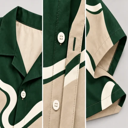 Custom Abstract Camp-Collar Shirt Streetwear
